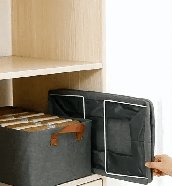 Premium Clothes Organizer for Wardrobe | Foldable & Stackable Closet Organizer, 2 Pieces