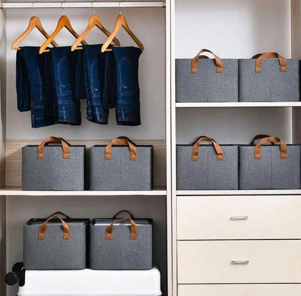 Premium Clothes Organizer for Wardrobe | Foldable & Stackable Closet Organizer, 2 Pieces